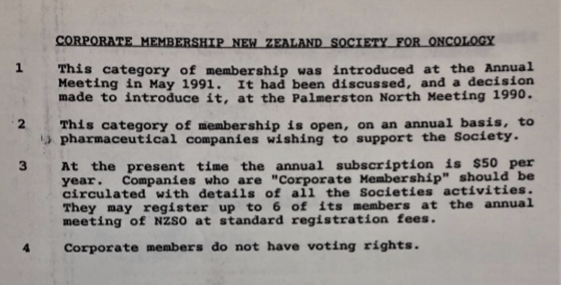 NZSO Rules for corporate membership