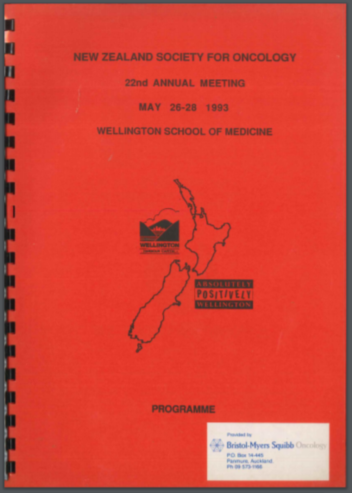 NZSO Conference programmes from 1993 and 1994